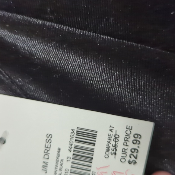 🌟NWT Cato Black Velour Dress Sheer Polka Dot Sleeve - Picture 5 of 6